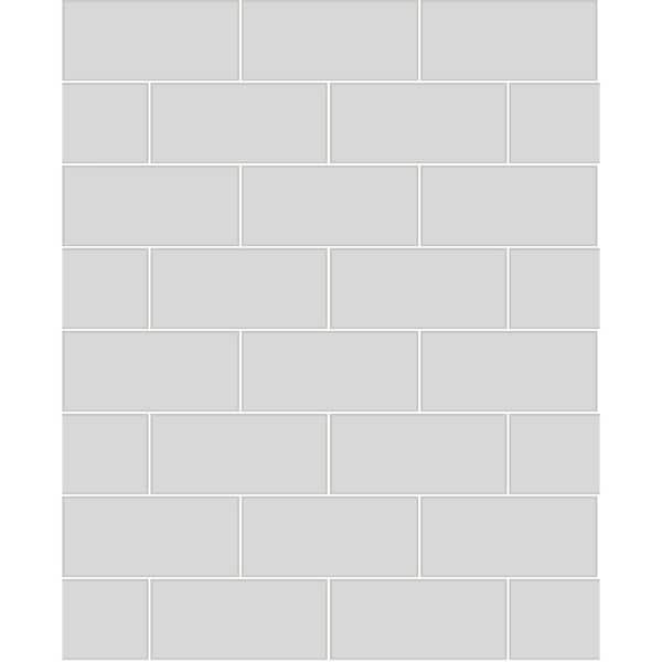 Brewster Galley Light Grey Subway Tile Medium Grey Wallpaper Sample