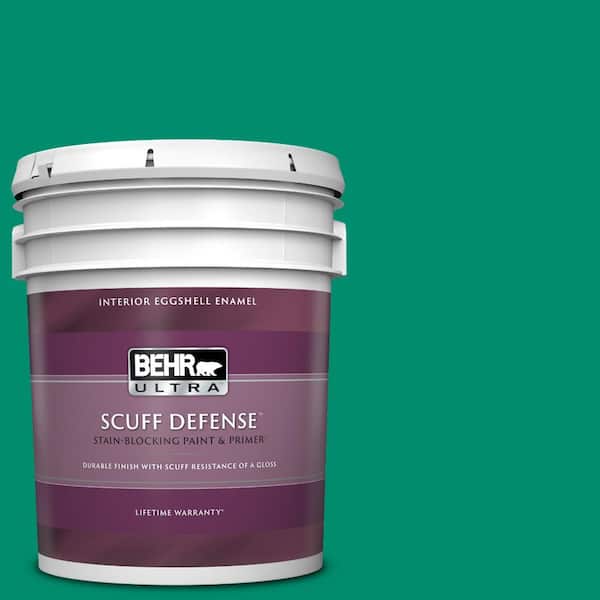 BEHR ULTRA 5 gal. #S-G-470 Festive Green Extra Durable Eggshell Enamel Interior Paint & Primer