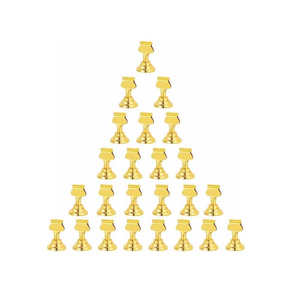 1 in. W x 2 in. H Gold Steel Napkins Table Card Holder Place Set of 24
