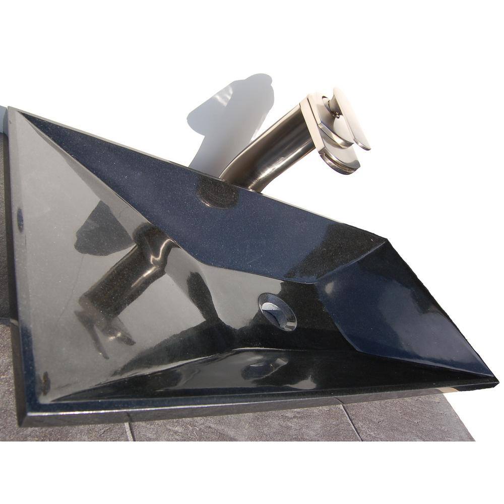 Eden 28'' Black Granite Rectangular Bathroom Sink