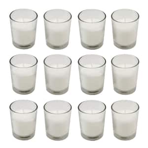 Candles (15 Hours) in Clear Glass Votives 12-Count