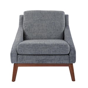 Davenport Club Chair in Navy with Coffee legs