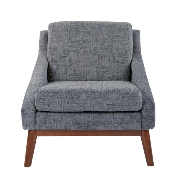 OSP Home Furnishings Davenport Club Chair in Navy with Coffee legs