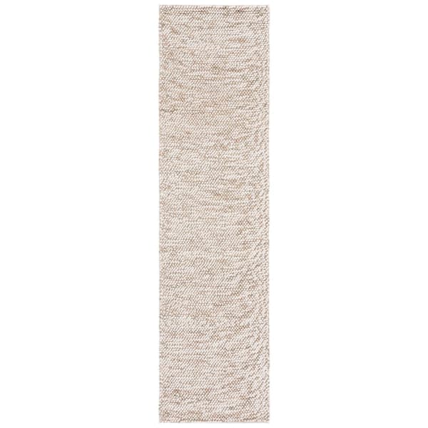 Natura 2 ft. x 9 ft. Sage/Ivory Uniform Marle Runner Rug