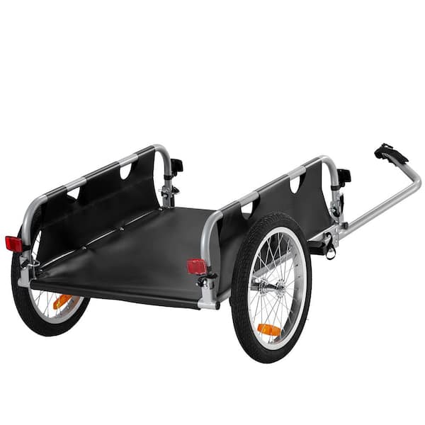 SVOPES Bike Cargo Metal, Trailer, 100 lbs. 3.06 cu. ft.Capacity Heavy-Duty Bicycle Wagon Cart Foldable Comes w/ Universal Hitch