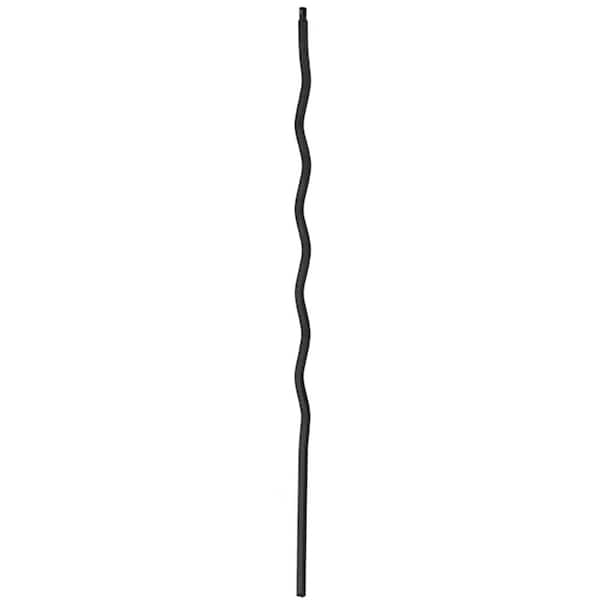 arteferro 47 in. x 9/16 in. x 9/16 in. Square Bar Wavy Forged Raw Wrought Iron Baluster
