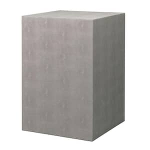 14 in. Gray Rectangle Wood End Table with Wooden Frame