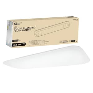 48 in. x 18 in. Low Profile LED Flush Mount Rectangular Light Fixture 5500 Lumens 3000K 4000K 5000K Kitchen Lighting