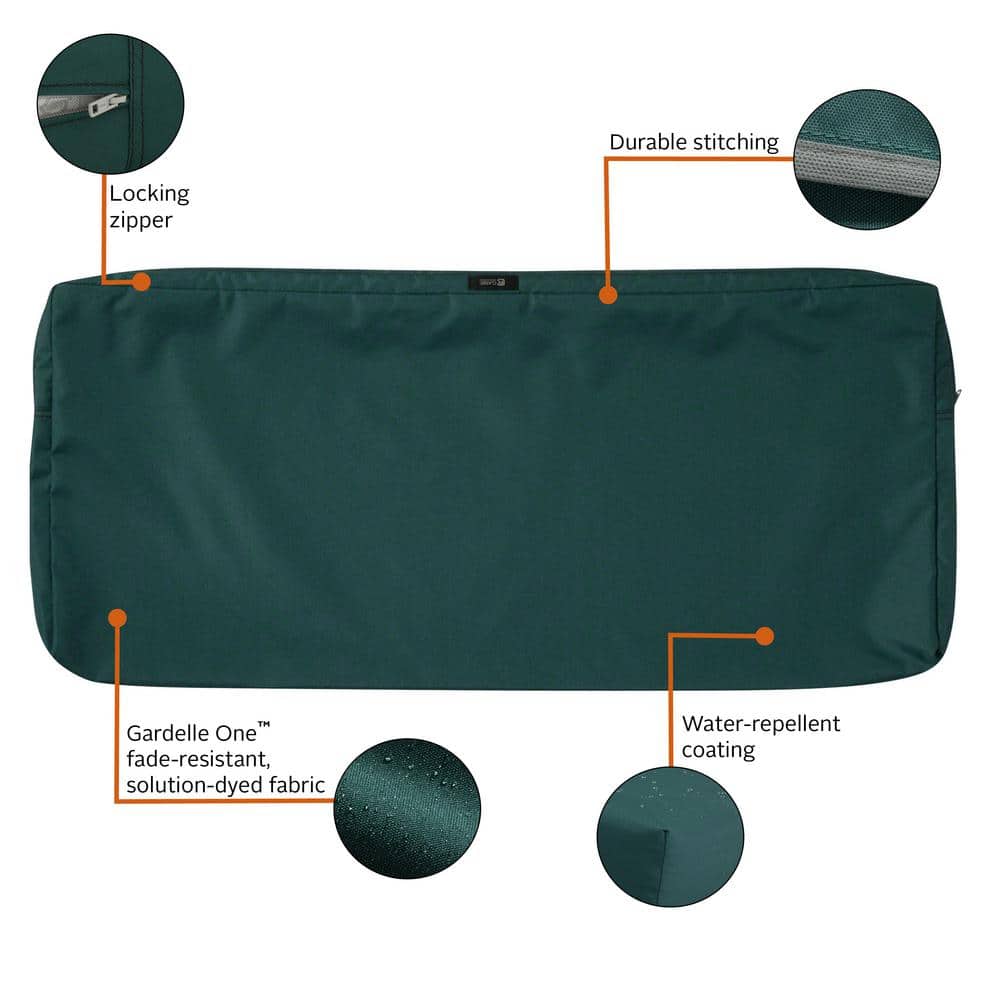 Mallard Green Polyester Outdoor Bench Cushion Cover