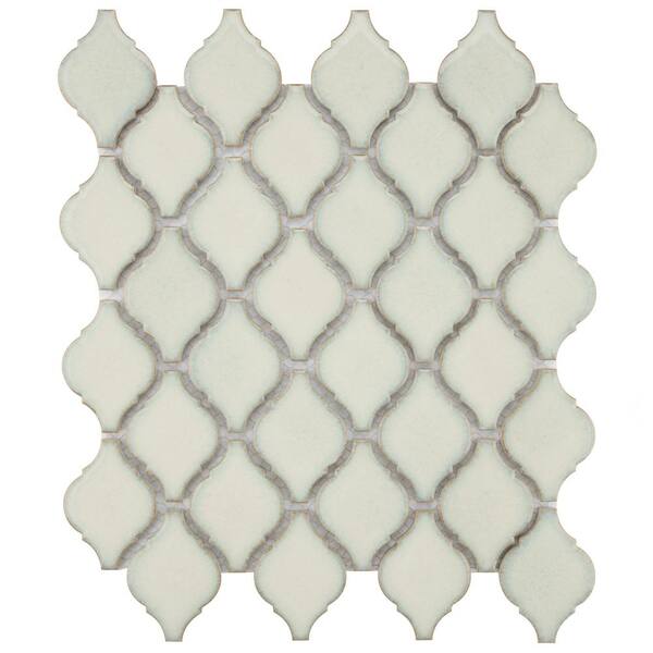 Merola Tile Arabesque Selene Porcelain Mosaic Tile - 6 in. x 6 in. Tile Sample