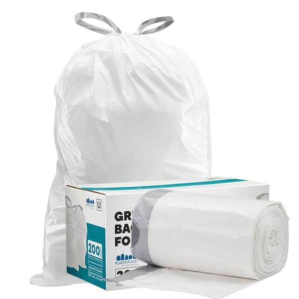 Plasticplace 14 Gallon Clear Recycling Trash 1.2 Mil (200 Count