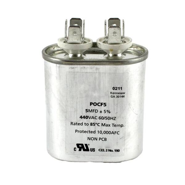 Packard 440 Volts Motor Run Capacitor Oval 5MFD-DISCONTINUED