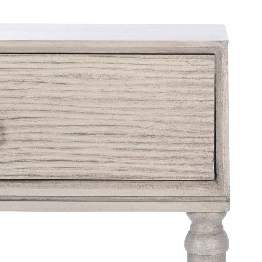 Gray Pinewood Traditional Console Table with Storage