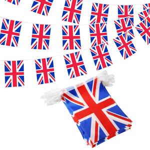 8 in. x 5.5 in. x 33 ft. United Kingdom of Great Britain and Northern Ireland String Pennant Banners (38-Flags)