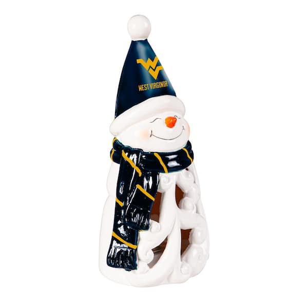 West Virginia University Snowman LED Christmas Garden Statuary, 8 in.