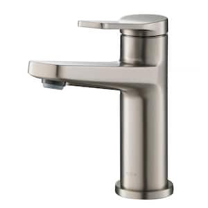 Indy Single Hole Single-Handle Basin Bathroom Faucet in Spot Free Stainless Steel