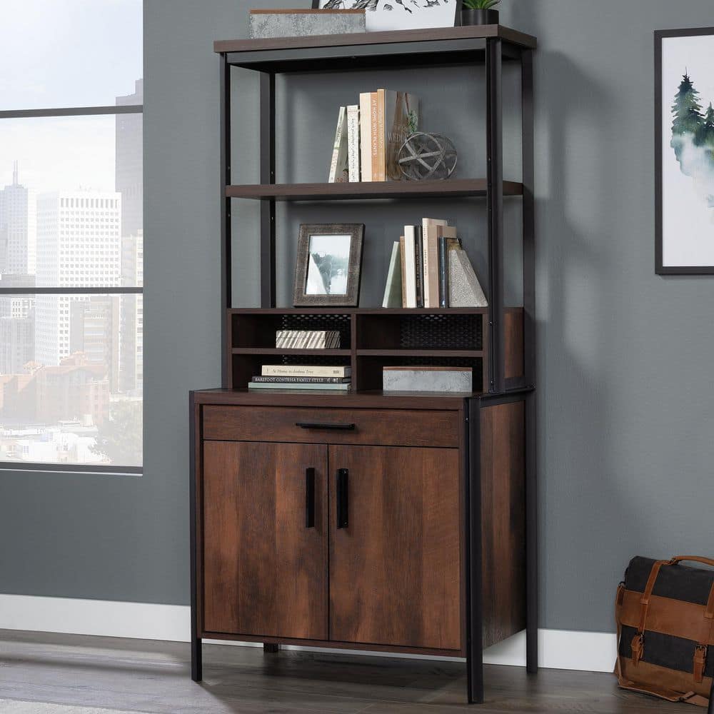 Barrel Oak 2-Door Office Credenza with Adjustable Shelving