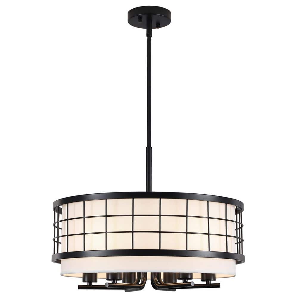 6-Light Black Modern Drum Chandelier with White Fabric Shade Height Adjustable Large Pendant Light for Kitchen Island price history on PriceWatchPro