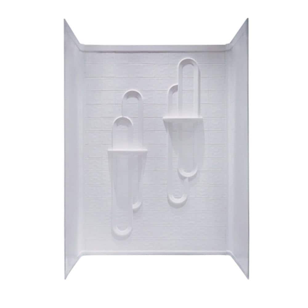 Three- Piece Shower Pan Surround - 28 in. x 54 in., White