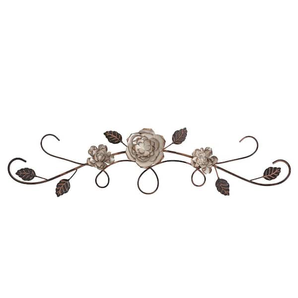 HABITAT DECOR Astera Floral Iron Wall Art