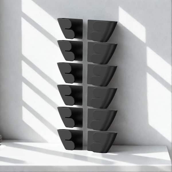 Black Pot Lid Organizer Drawer Organizer with Adjustable Wall Mount Design Set of 8 for 6 to 14 in. Lids