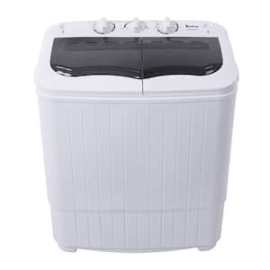 21.26 in. 14.3 lbs. Portable Top Load Semi-Automatic Twin Tube Washing Machine in White