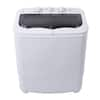 18lbs. Capacity Washer Twin Tub 2.33 cu.ft. Portable Washer & Dryer Combo  Washing Machine in Gray-Black