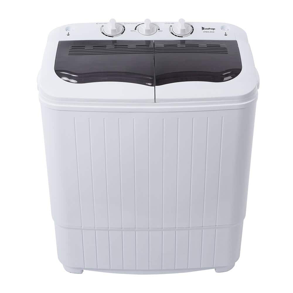  Winado 26LBS Portable Washing Machine, Compact Mini Washer  Machine & Dryer Combo, Built-in Gravity Drain, Small Twin Tub Washer with  Spin Cycle for Laundry Room, Apartments, Dorms, RV's (Black) : Appliances
