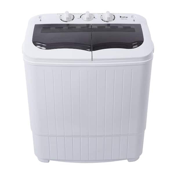 Winado 21.26 in. 14.3 lbs. Portable Top Load Semi-Automatic Twin Tube Washing  Machine in White 065436139670 - The Home Depot
