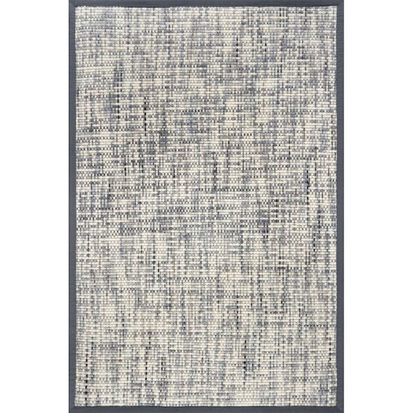 Coretta Modern Bordered Area Charcoal 5 ft. x 8 ft. Indoor Area Rug