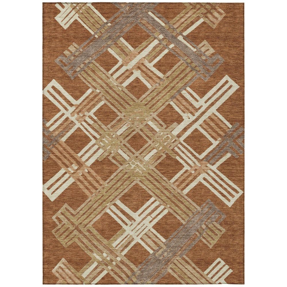 Chantille Machine Washable Indoor/Outdoor Abstract ACN2452 Paprika 10 ft. x 14 ft. Area Rug price history on PriceWatchPro