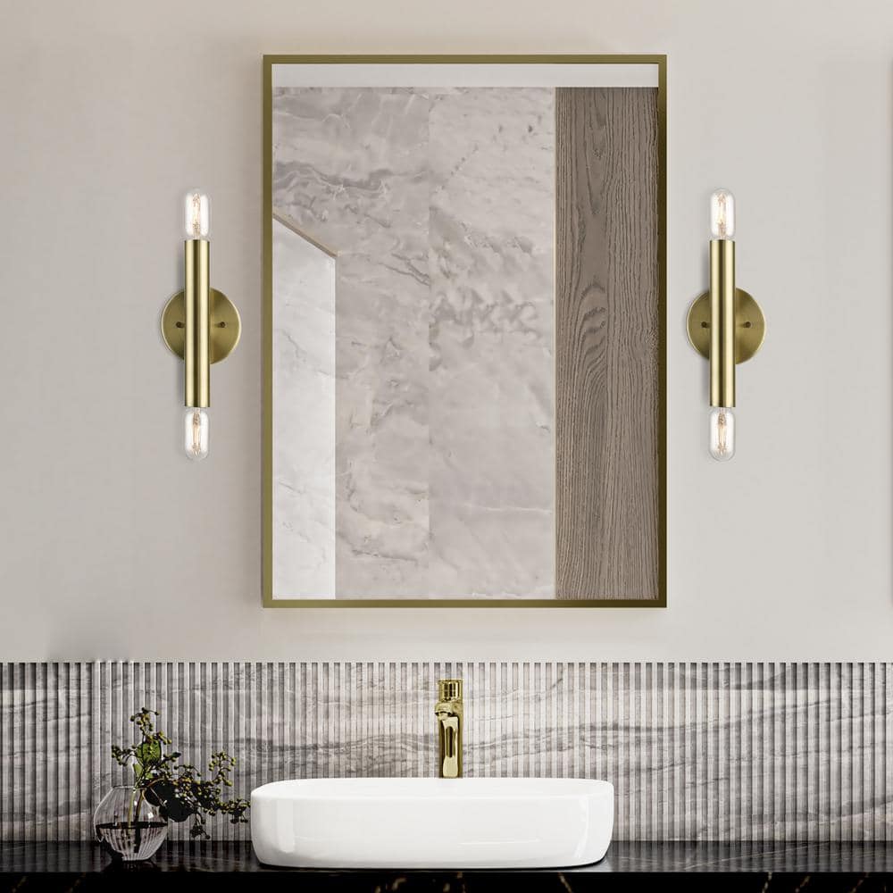 Copenhagen Antique Brass and Bronze 9.88" Dimmable Wall Sconce