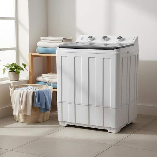 Elexnux 1.5 cu. ft Top Load Washer in Black with Separate Wash and