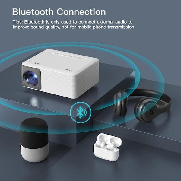 Lukyamzn 1920 x 1080P Full HD Wi-Fi Bluetooth Mini Portable