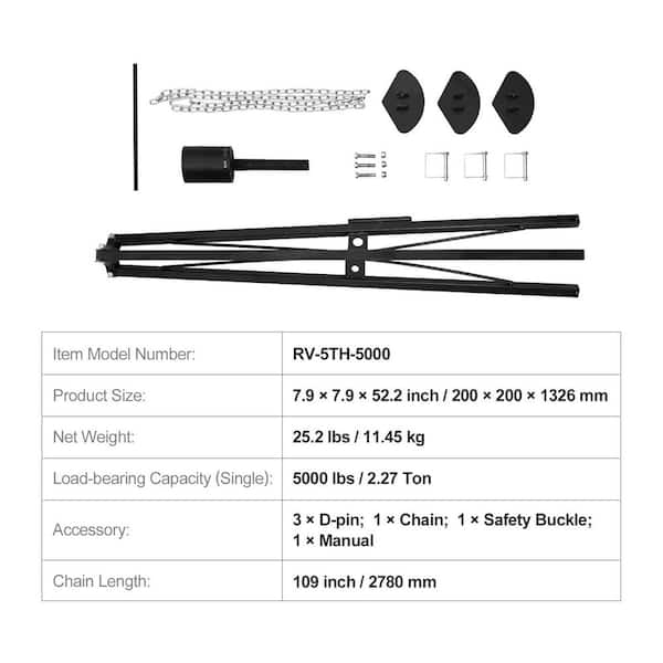 SKYSHALO 5th Wheel Tripod Stabilizer, 5,000 lbs. Load Capacity