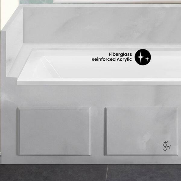 Voltaire 66 x 32 in. Acrylic Right-Hand Drain with Integral Tile Flange Rectangular Drop-in Bathtub in white Voltaire 66 x 32 in. Acrylic Right-Hand Drain with Integral Tile Flange Rectangular Drop-in Bathtub in white