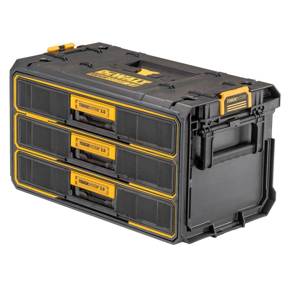 Black and Yellow Plastic 3-Drawer Tool Organizer