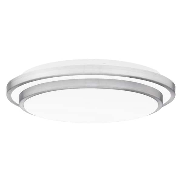 Quoizel Irving 16 in. Brushed Aluminum LED Semi-Flush Mount