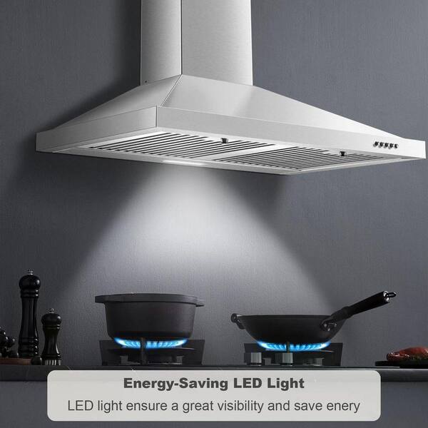 30 inch Range Hood Wall Mount Kitchen Exhaust Vent 450 CFM 3