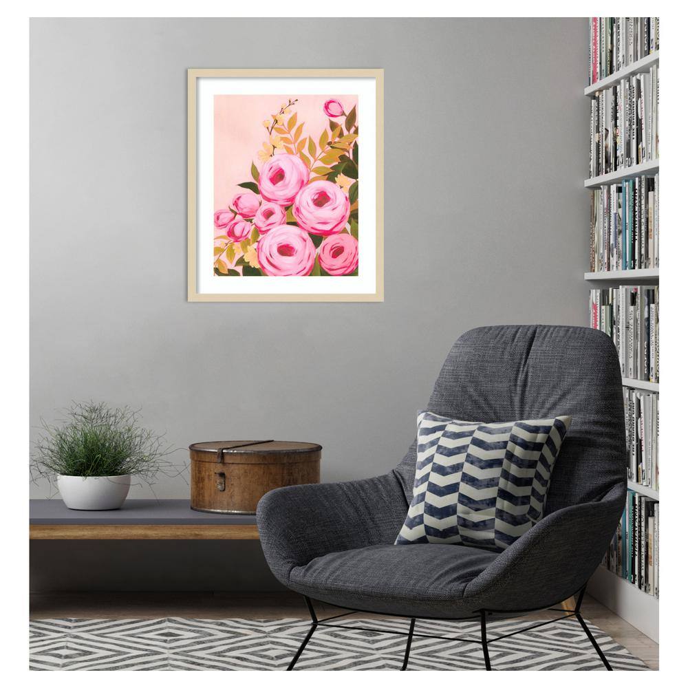 Vibrant Roses II Svelte Natural Framed Graphic Art Print