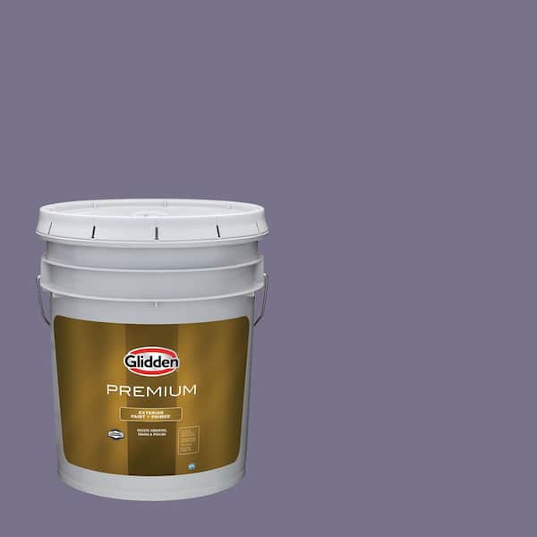 Glidden Premium 5 gal. PPG1173-6 Plum Shade Semi-Gloss Exterior Latex Paint
