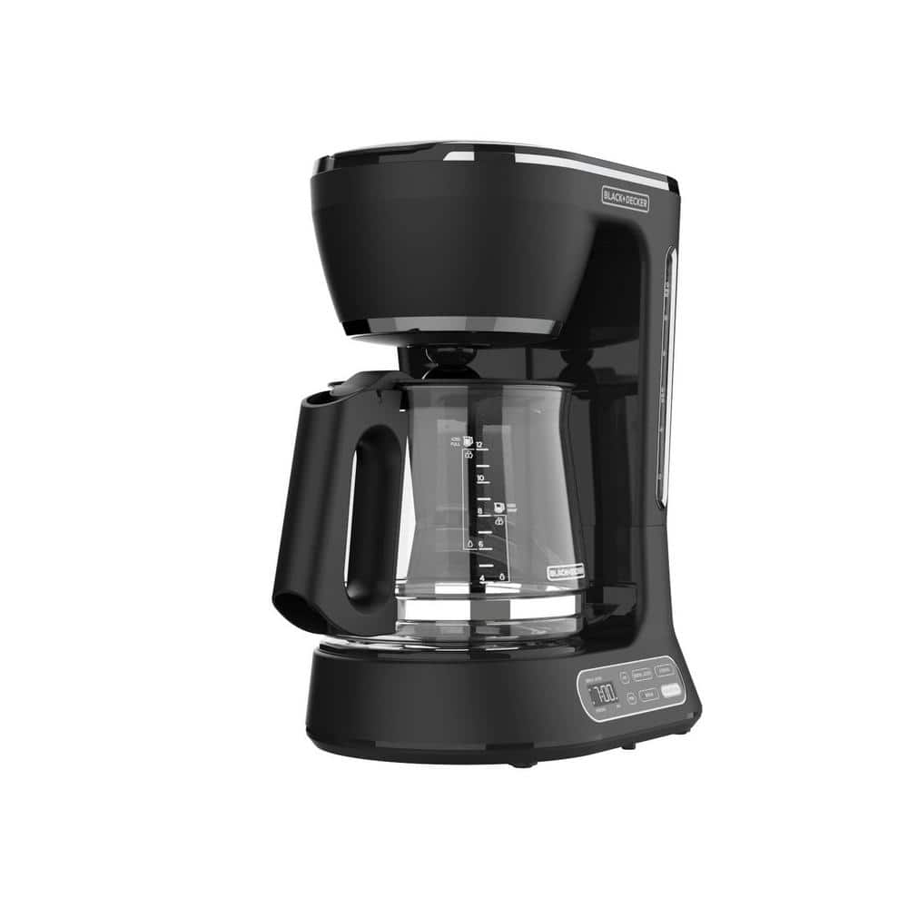black+decker split brew 12-cup digital coffee maker cm0122 iced or hot coffee programmable quick touch 4-hour keep warm