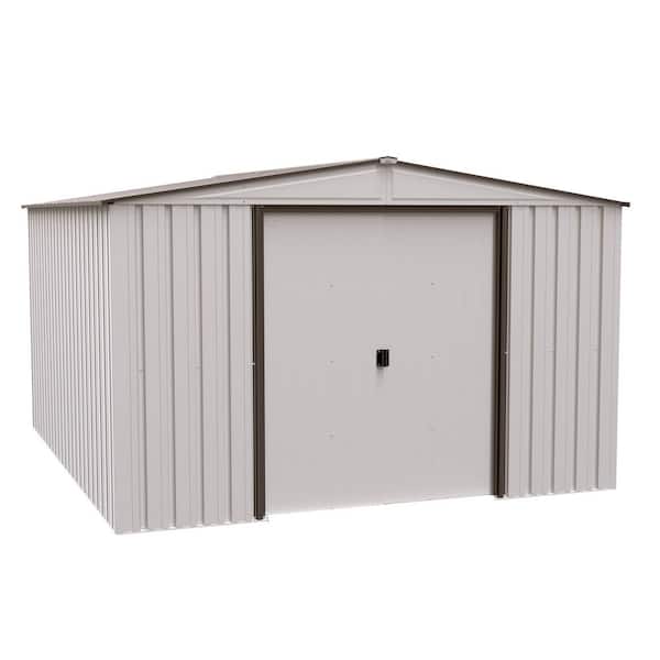 Arrow Newport 10 ft. W x 12 ft. D 2 Coffee Galvanized Metal Shed