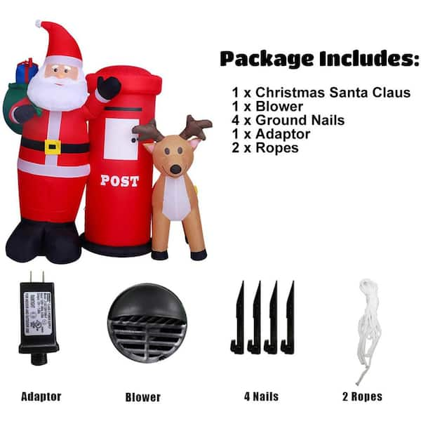 Airblown 6.5 ft. Inflatable Christmas Mixed Media Santa with Teddy Bear on  Motorcycle G-111300 - The Home Depot