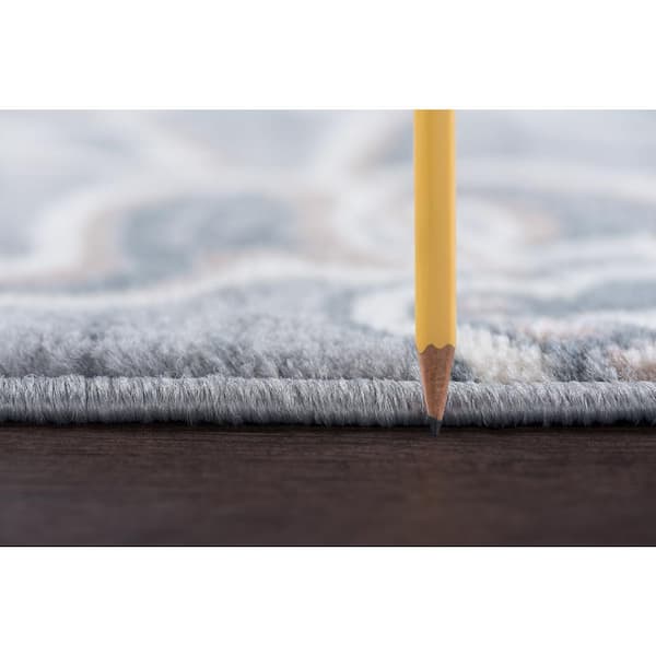 Madison Floral Gray 2 ft. x 10 ft. Indoor Runner Rug