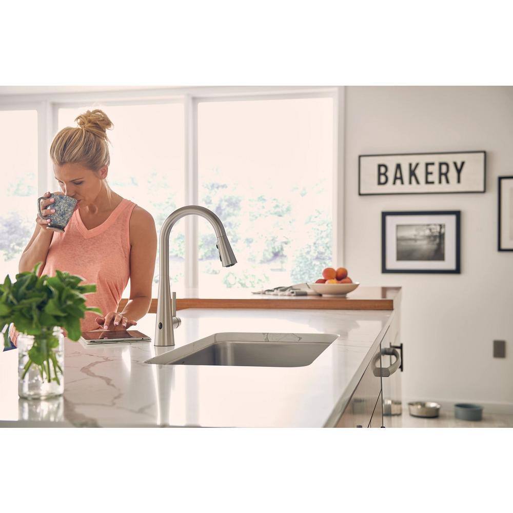 Sleek Stainless Steel High-Arc Pulldown Kitchen Faucet with MotionSense