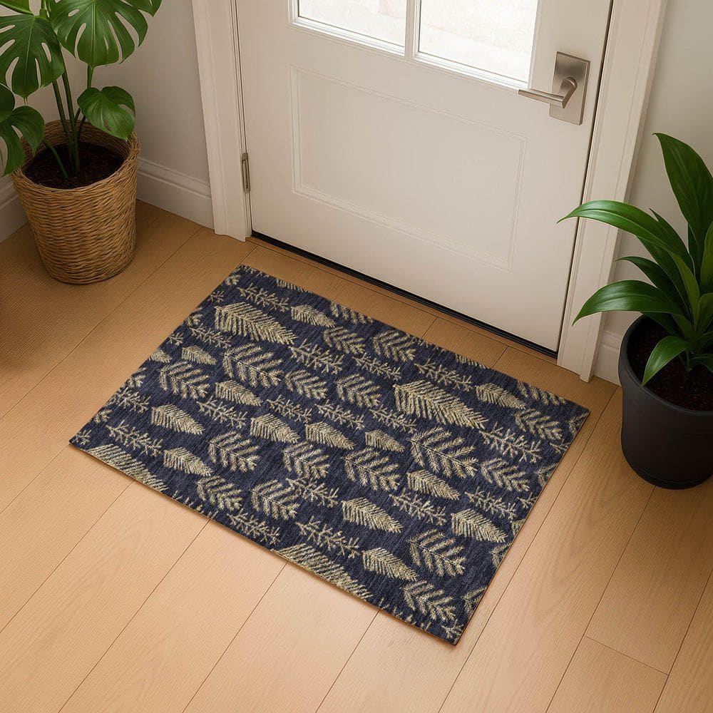 Mayfield Premium Machine Washable Abstract AMF1813 Black 2 ft. x 3 ft. Area Rug price history on PriceWatchPro