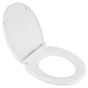 Transitional Slow-Close EverClean Round Closed Front Toilet Seat in White
