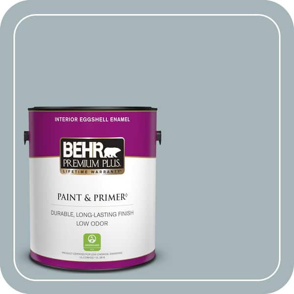 BEHR PREMIUM PLUS 1 gal. #ECC-22-2 Bay View Eggshell Enamel Low Odor Interior Paint & Primer