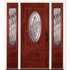 Feather River Doors 67.5 in.x81.625in.Silverdale Patina 3/4 Oval Lt ...